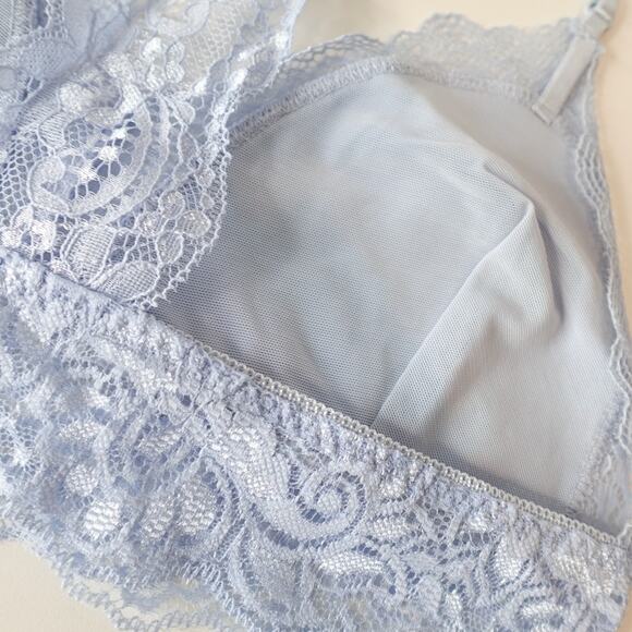 ❤️2 for $ 14❤️NEW Periwinkle Cotton Lace Bra with T back and Adjustable straps - Picture 5 of 7